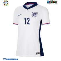 Camisa de Futebol Inglaterra Kieran Trippier #12 Equipamento Principal Mulheres Europeu 2024 Manga Curta